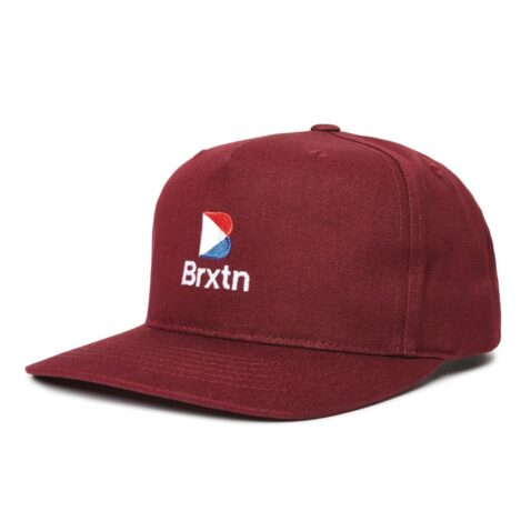 Brixton Stowell II MP Snapback Hat Maroon