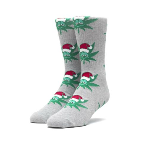 Huf Green Buddy Santa Sock Grey
