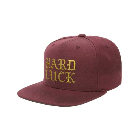 Hard Luck Old Hand Snapback Hat Burgundy Yellow