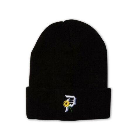 Primitive Sunflower Beanie Black