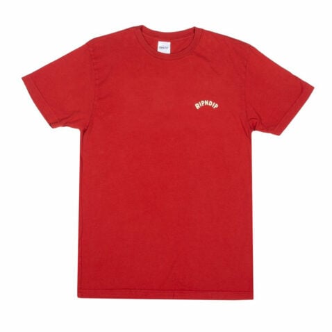 Rip N Dip Dumpy T-Shirt Red Mineral Wash