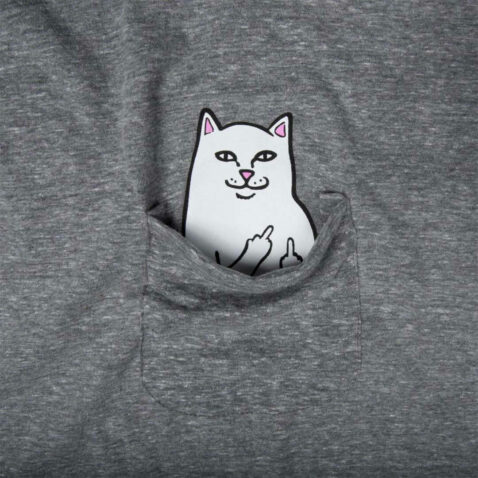 Rip N Dip Lord Nermal Pocket T-Shirt Heather Grey
