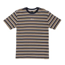 RVCA Curtis Striped Knit T-Shirt Dusty Yellow