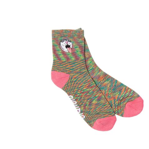 Rip N Dip Pill Ankle Socks Pastel Spiral Dye