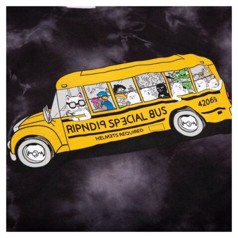 Rip N Dip School Bus Long Sleeve T-Shirt Black Wash