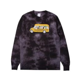 Rip N Dip School Bus Long Sleeve T-Shirt Black Wash