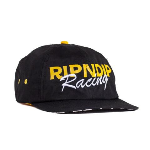 Rip N Dip Speed Racing 5 Panel Strapback Hat Black