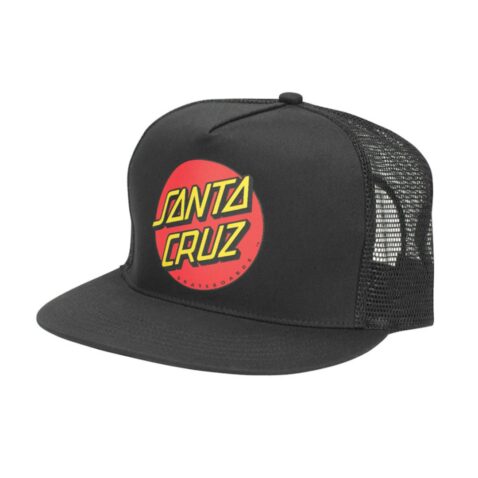 Santa Cruz Classic Dot Trucker Snapback Hat Black