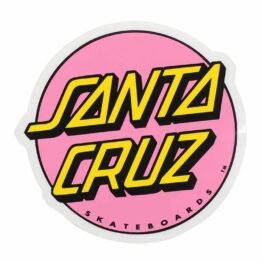 Santa Cruz Other Dot Clear 1″ Sticker Pink