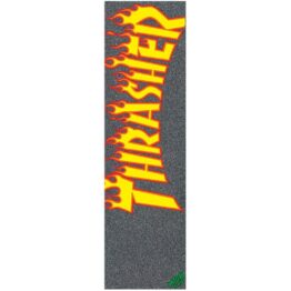Mob Grip Thrasher YL and OR Flame Griptape Black