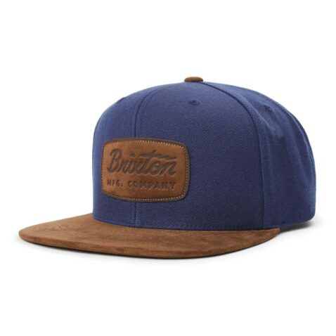 Brixton Jolt Snapback Hat Washed Navy Bison