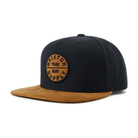 Brixton Oath III Snapback Hat Tan Black