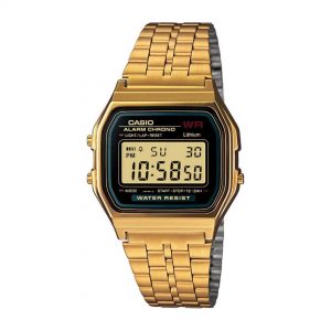 Casio A159WGEA-1VT Watch Gold Black