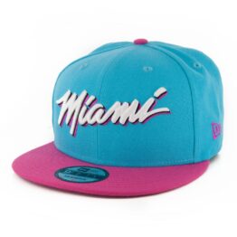 New Era 9Fifty Miami Heat City Series 2019 Snapback Hat Black Teal