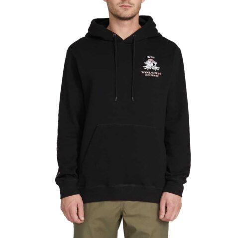 Volcom Reload Pull Over Hooded Sweatshirt Black
