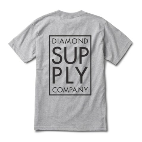 Diamond Supply Co Stacked Type T-Shirt Heather Grey