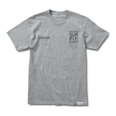 Diamond Supply Co Stacked Type T-Shirt Heather Grey
