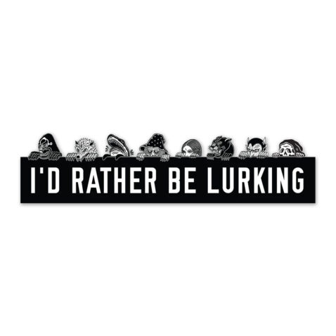 Sketchy Lurking Bumper Sticker Black