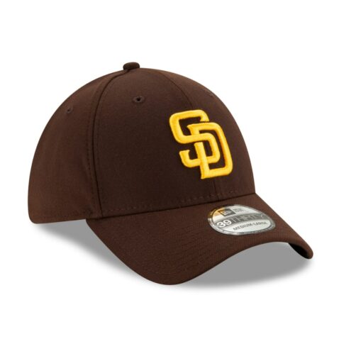 New Era 39Thirty San Diego Padres Game Team Classic Stretch Fit Hat Dark Brown