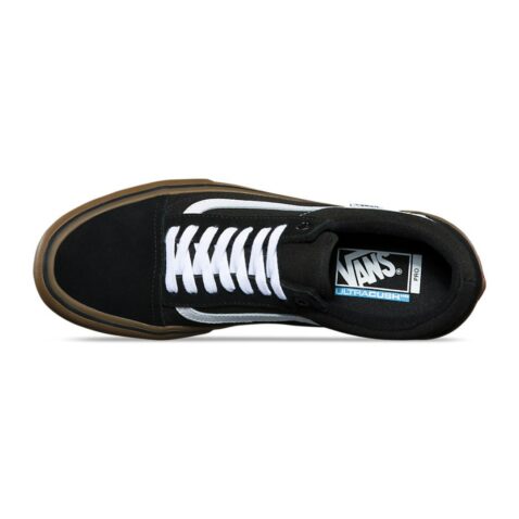 Vans Old Skool Pro Shoe Black White Medium Gum