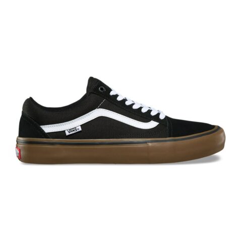 Vans Old Skool Pro Shoe Black White Medium Gum