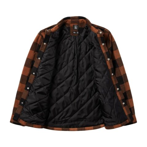Volcom Bower Polar Zip Up Sweatshirt Bison