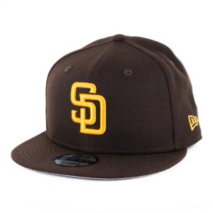 New Era 9Fifty San Diego Padres Game Snapback Hat Dark Brown