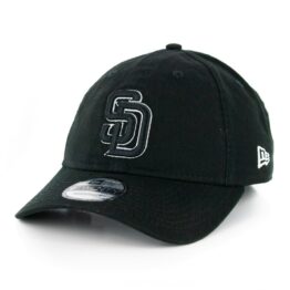 New Era 9Twenty San Diego Padres Core Classic Adjustable Hat Black Logo White Outline