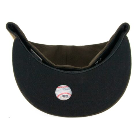 New Era 59Fifty San Diego Padres Script Fitted Hat Dark Brown - Image 3