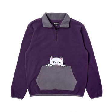 Rip N Dip Peek A Nermal Fleece Sweater Purple
