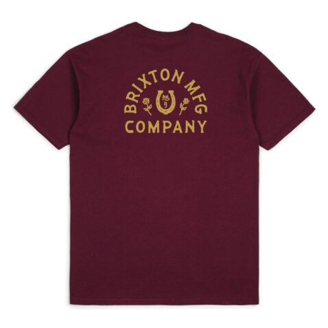 Brixton Luck STT T-Shirt Burgundy