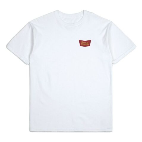 Brixton Stith Standard T-Shirt White Maroon