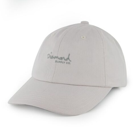 Diamond Supply OG Script Strapback Sports Hat Grey