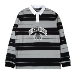 The Hundreds Charlie Long Sleeve Rugby Shirt Black
