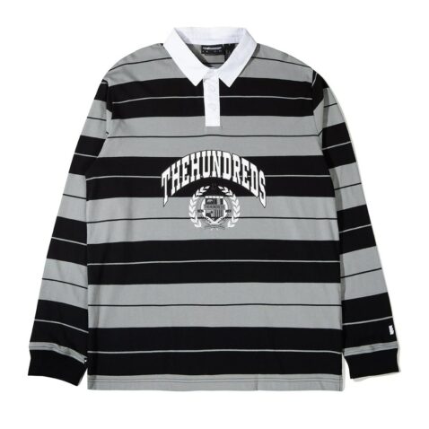 The Hundreds Charlie Long Sleeve Rugby Shirt Black