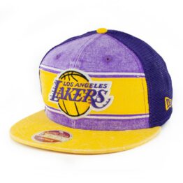 New Era 9Fifty Los Angeles Lakers Heritage Series Trucker Hat Purple