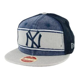 New Era 9Fifty New York Yankees 34 Heritage Series Trucker Hat Dark Navy