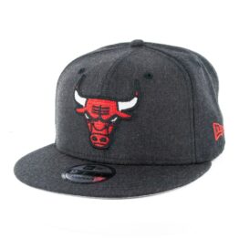 New Era 9Fifty Chicago Bulls Heather Crisp 3 Snapback Hat Heather Black