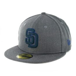 New Era 59Fifty San Diego Padres Heather Crisp 3 Fitted Hat Heather Graphite