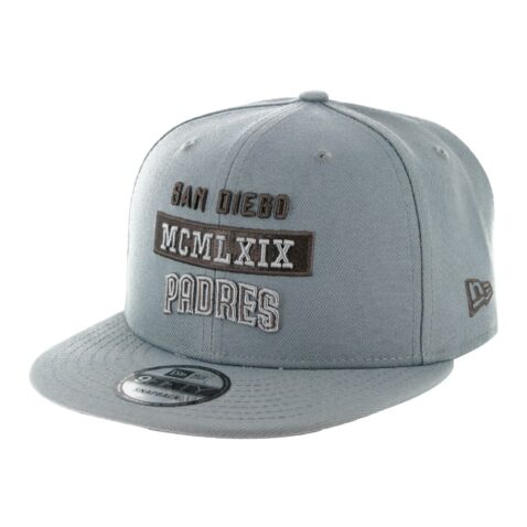 New Era 9Fifty Stack San Diego Padres Snapback Hat Storm Grey
