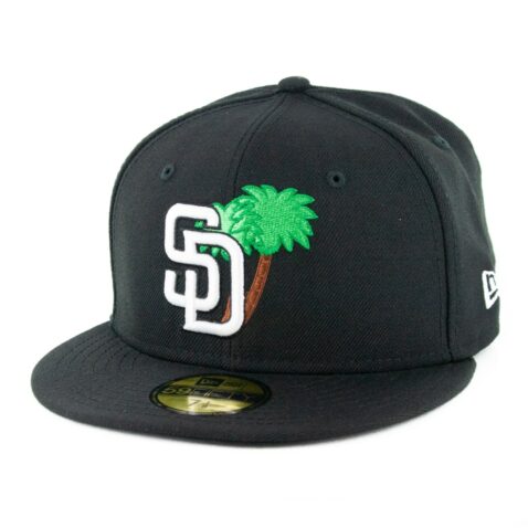New Era x Billion Creation 59Fifty San Diego Padres Palm Fitted Hat Black