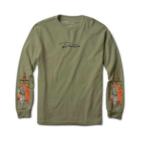 Primitive Voyager Long Sleeve T-Shirt Safari Green
