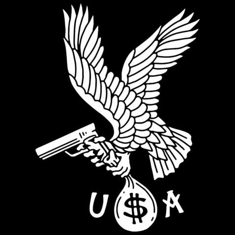 Sketchy Tank Eagle T-Shirt Black