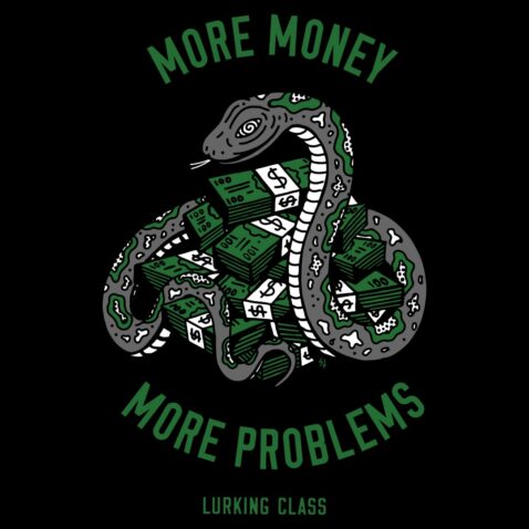 Sketchy Tank Money Problems T-Shirt Black
