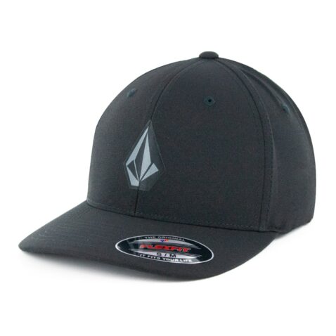 Volcom Stone Tech Xfit Flexfit Hat Black