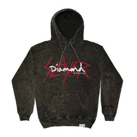 Diamond Supply X Slayer Pullover Hooded Sweatshirt Black