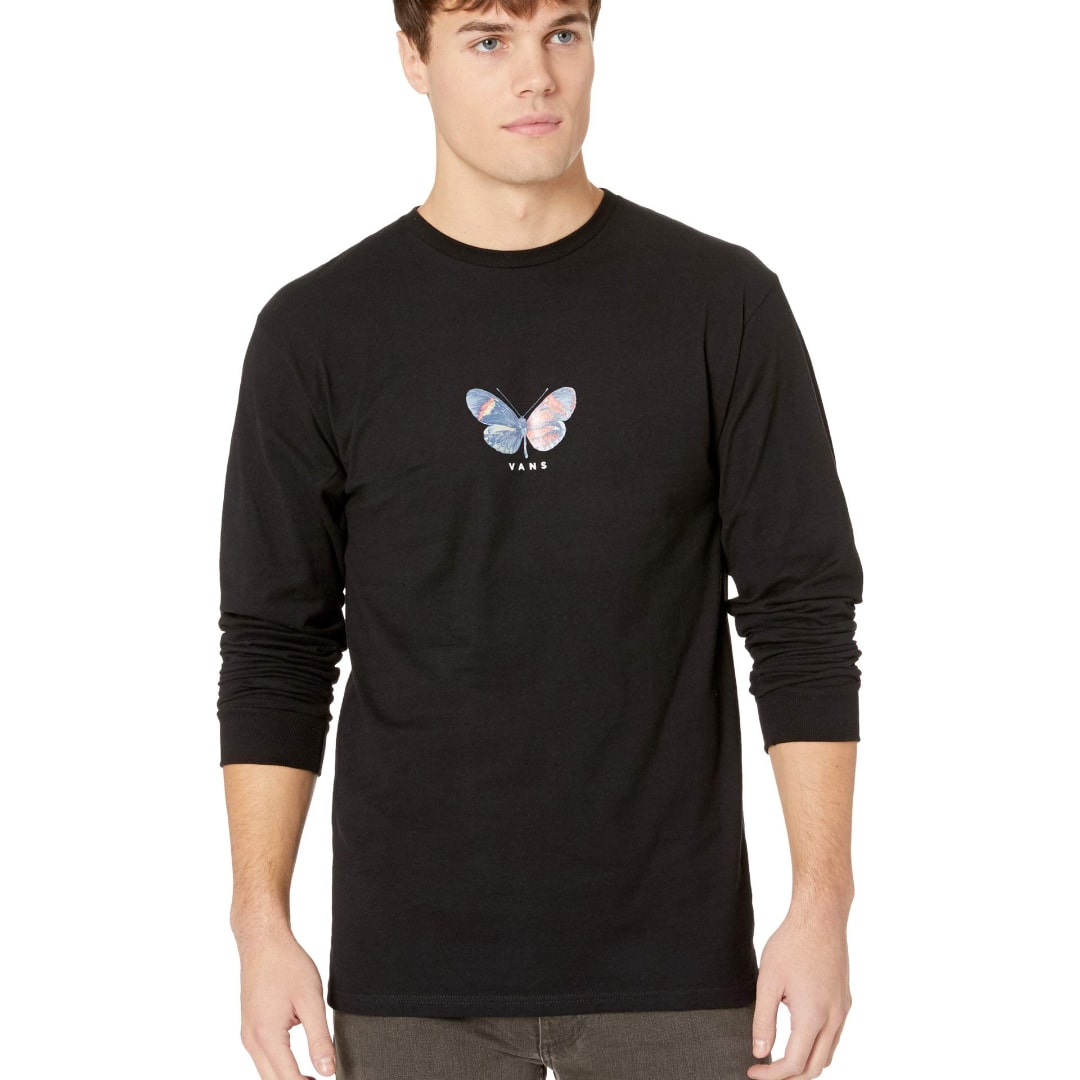 black long sleeve vans top