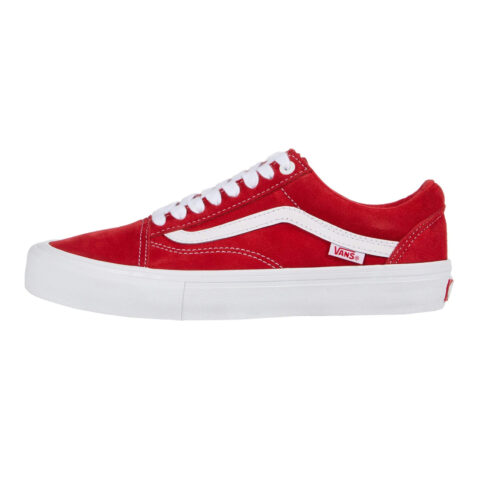 Vans Suede Old Skool Pro Shoe Red White
