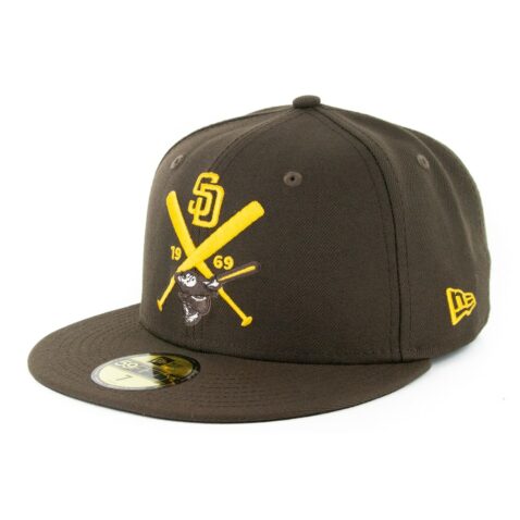 New Era 59Fifty San Diego Padres Crest Fitted Hat Brown