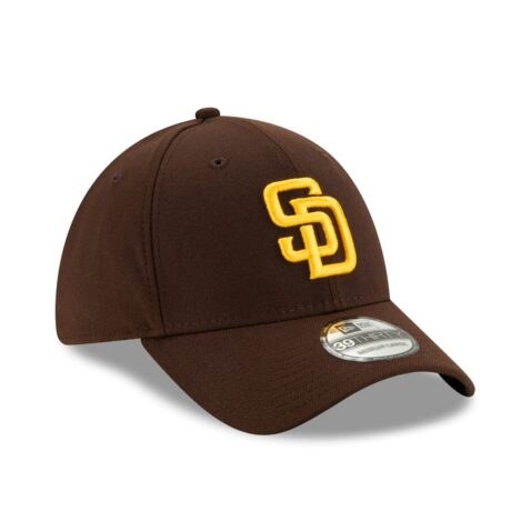 New Era 39Thirty San Diego Padres Youth Game Team Classic Stretch Fit Hat Dark Brown
